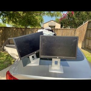 Two Hp monitors